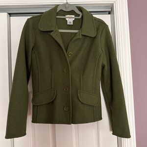 Talbots green Alpaca blend jacket